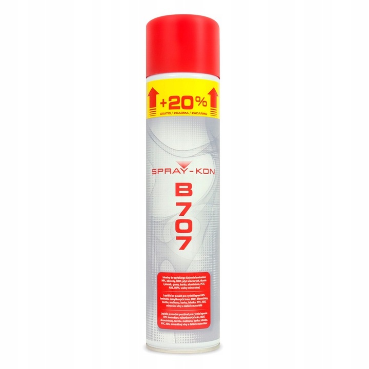Klej kontaktowy SPRAY-KON w aerozolu 600ml do tworzyw