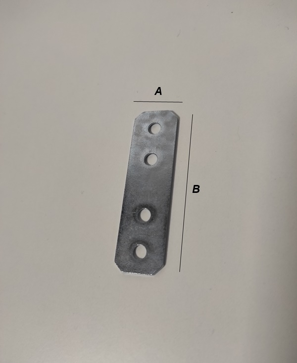 Łącznik płaski płaskownik biały ocynk 60x16 1szt