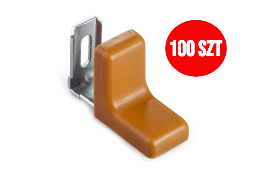 Kątownik meblowy metalowy z plastikową osłonką 100szt KN-375 olcha