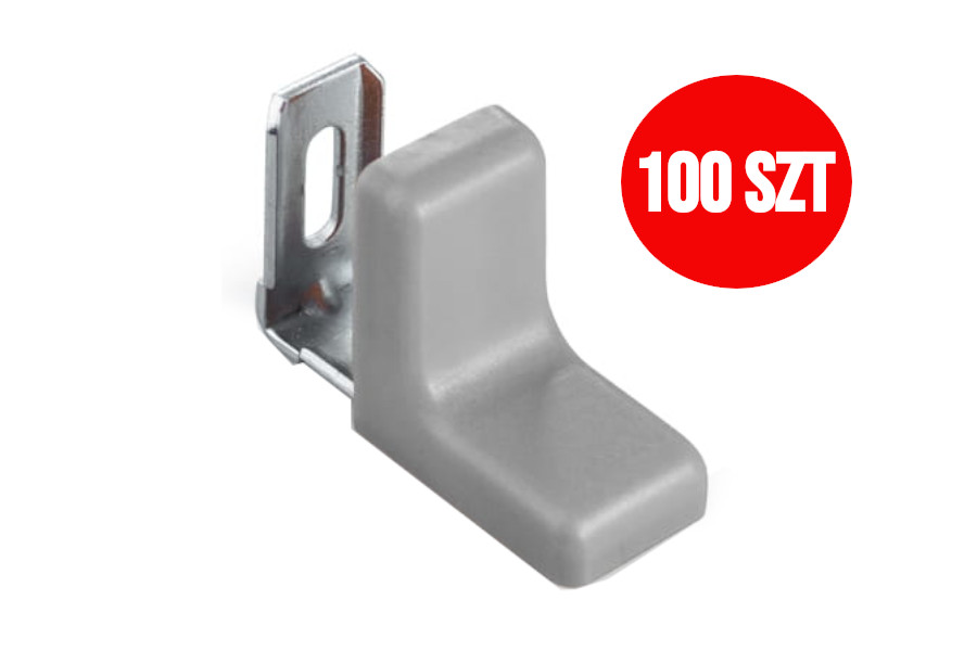 Kątownik meblowy metalowy z plastikową osłonką 100szt KN-375 popiel