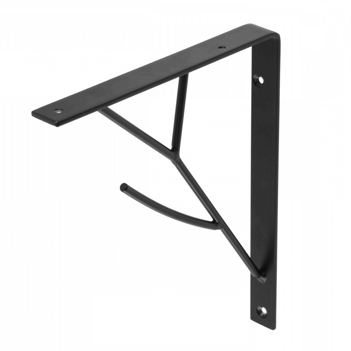 Podpórka TREE do półek w stylu LOFT czarny mat 20x17cm