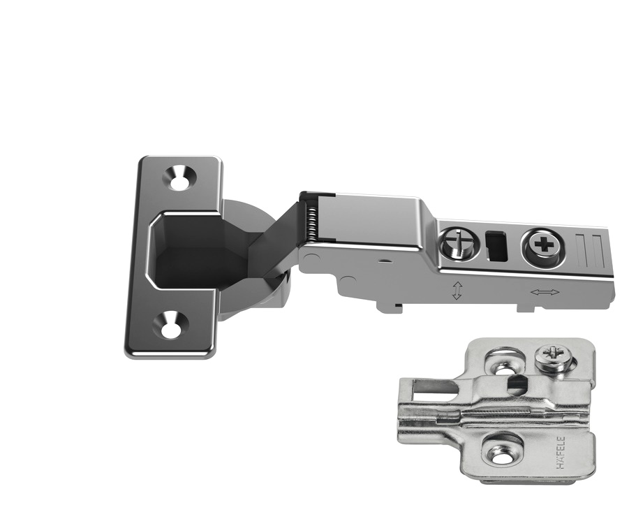 Zawias FI35 bliźniaczy HAFELE z hamulcem + prowadnik 3D