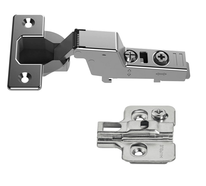 Zawias wpuszczany FI35 z hamulcem METALLA HAFELE prowadnik 3D