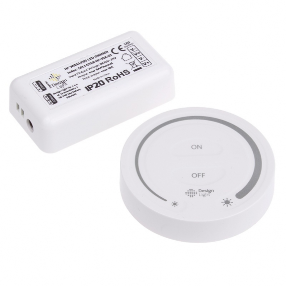 Zestaw sterowania oświetleniem bezprzewodowo RF z pilotem SELI BIAŁY DesignLight