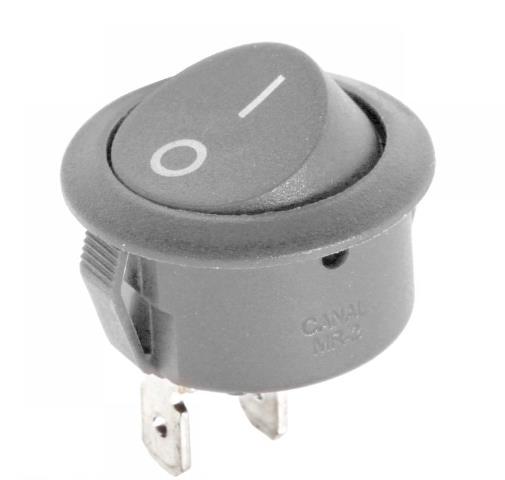 Wyłącznik kołyskowy szary DesignLight do LED