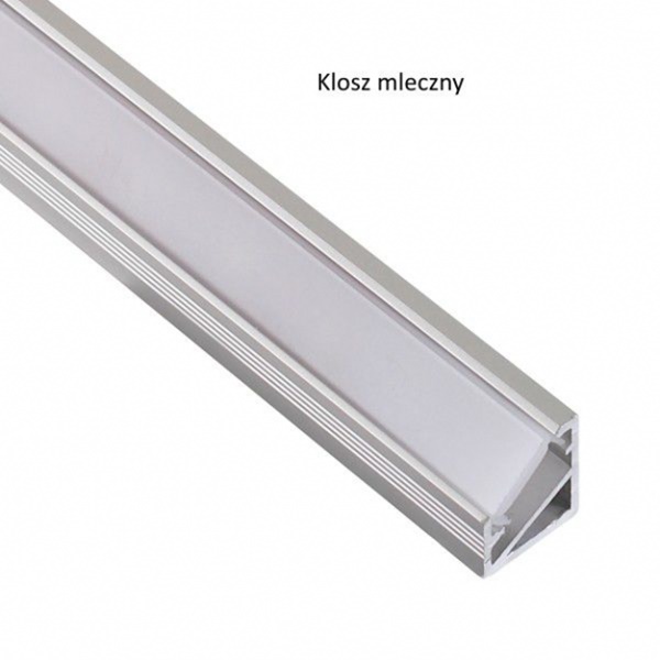 Profil LED  kątowy TRI-LINE MINI 2m aluminium klosz mleczny