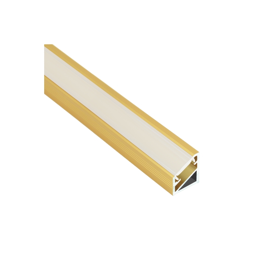 Profil LED  kątowy TRI-LINE MINI 2m złoty mat klosz mleczny