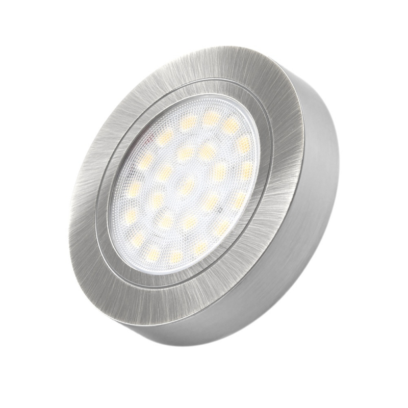 Oprawa podszafkowa OVAL LED z dystansem Inox biała ciepła przewód 2m
